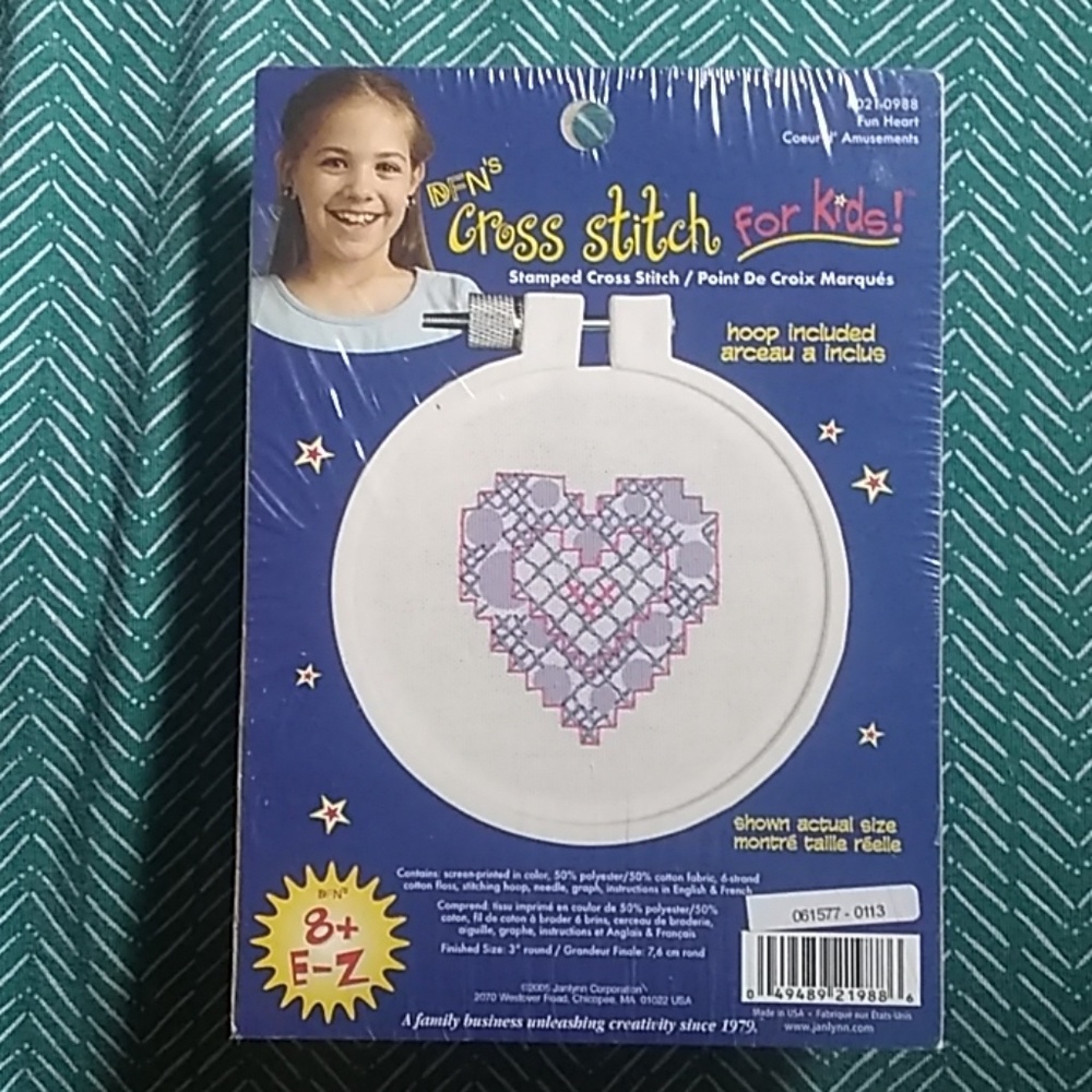 Stamped cross stitch for kids